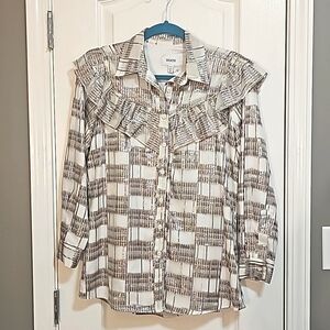 KOCH GUS TOP METALLIC KALEIDOSCOPE  Size XS